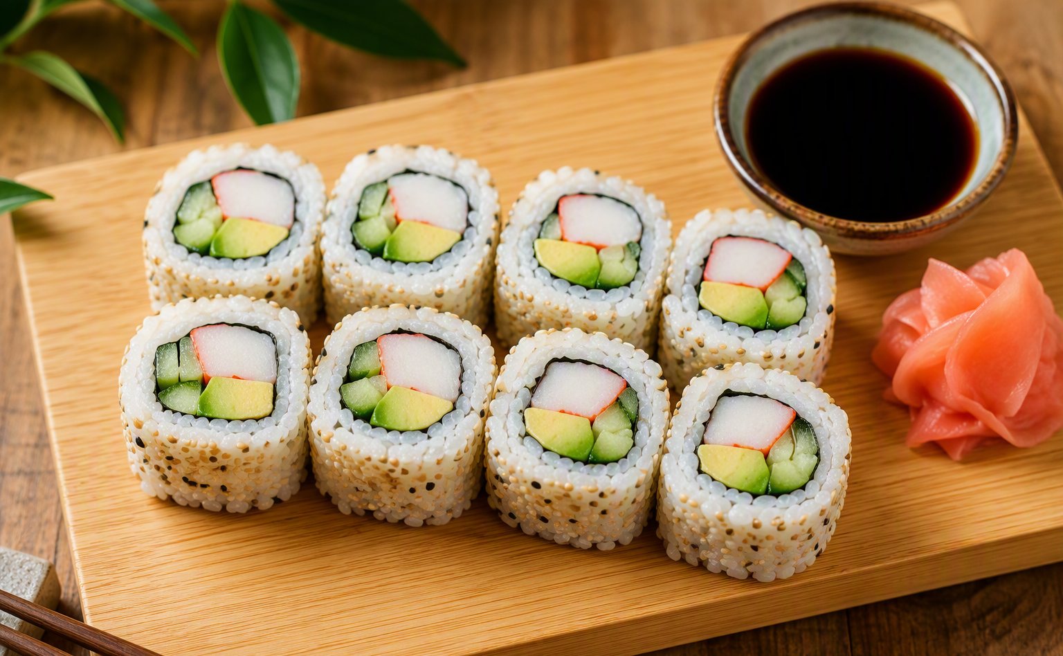 California rolls saumon, thon ou surimi